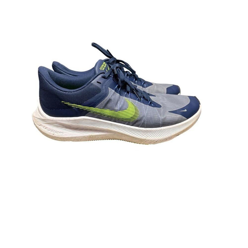 Nike Zoom Winflo 8 Mens Running Shoes Navy Volt CW3419-401 Size 10